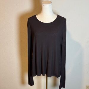 NWT Rundholz Long Sleeve Top Sheer Back size Large